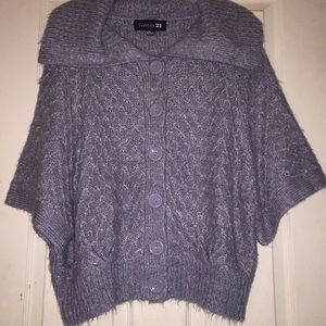 Forever 21 Gray/Blue Cardigan. Size M